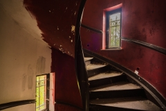 Rote Wendeltreppe