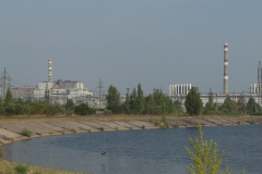 Reaktorgelände Tschernobyl im Panorama